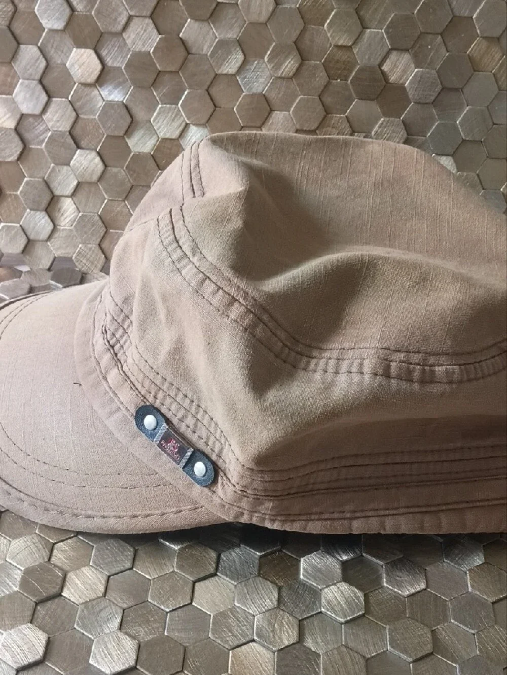 Men's Tan Cadet Military Cap